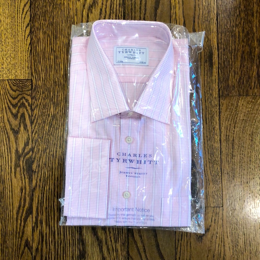 NWT Charles Tyrwhitt striped shirt XL 17/35